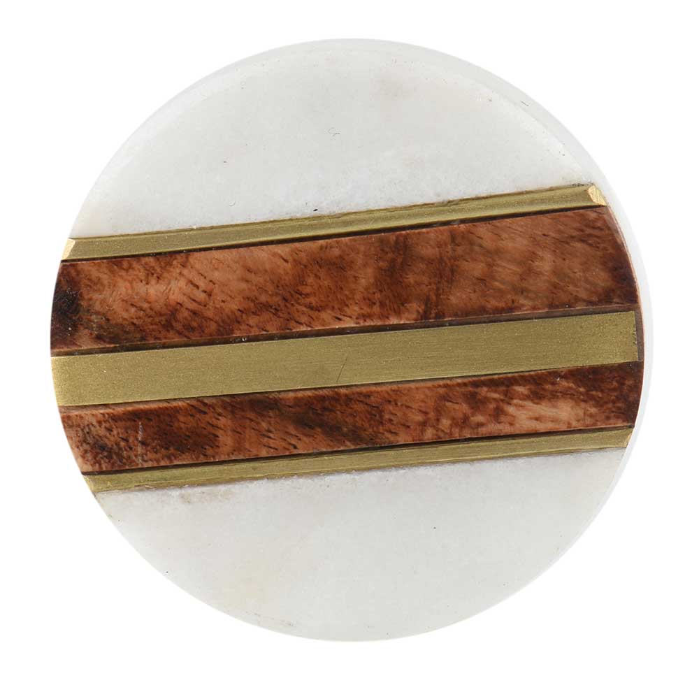 White Marble Wooden Dresser Knobs
